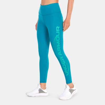 Under Armour Women's UA Motion Branded Training Ankle Leggings Green Under Armour Women's UA Motion Branded Training Ankle Leggings Green