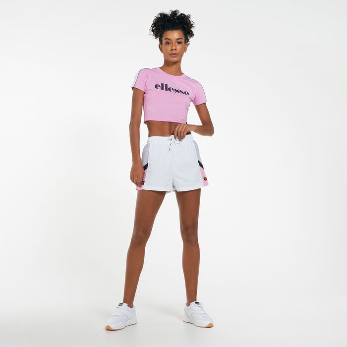 ellesse Women's Viridis Cropped T-Shirt Pink image number 2