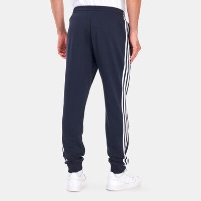 adidas Men's Essentials French Terry 3-Stripes Pants Blue