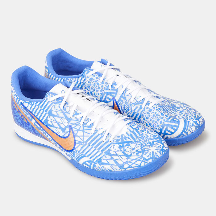 Nike Men's Zoom Mercurial Vapor 15 Academy IC Football Shoe Blue image number 1