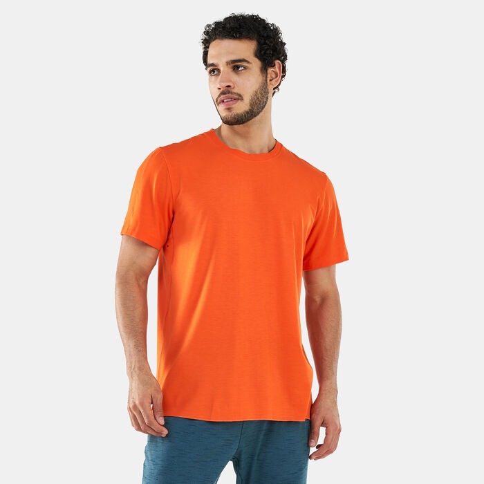 Nike Men's Dri-FIT Yoga Top Orange Nike Men's Dri-FIT Yoga Top Orange image number 0