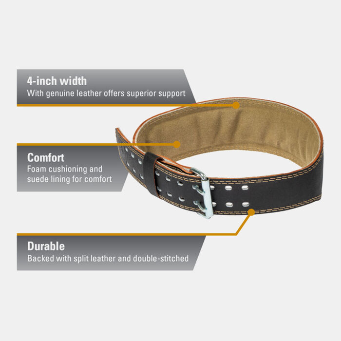 Harbinger Padded Leather Belt Black image number 3