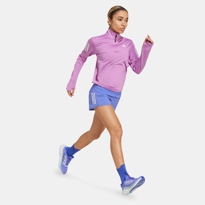 adidas Women's Own the Run 1/2-Zip Running Jacket Purple adidas Women's Own the Run 1/2-Zip Running Jacket Purple image number 2