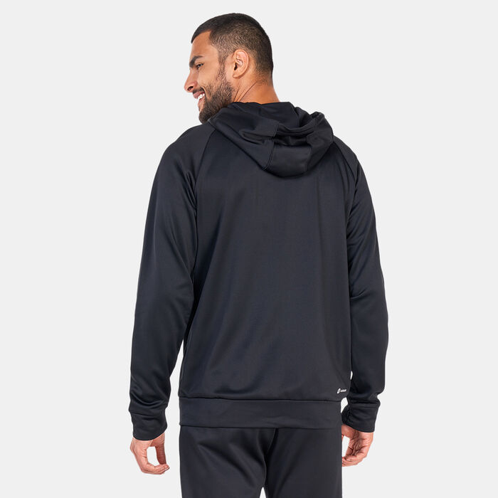 adidas Men's AEROREADY Game and Go Small Logo Full-Zip Hoodie Black adidas Men's AEROREADY Game and Go Small Logo Full-Zip Hoodie Black image number 1