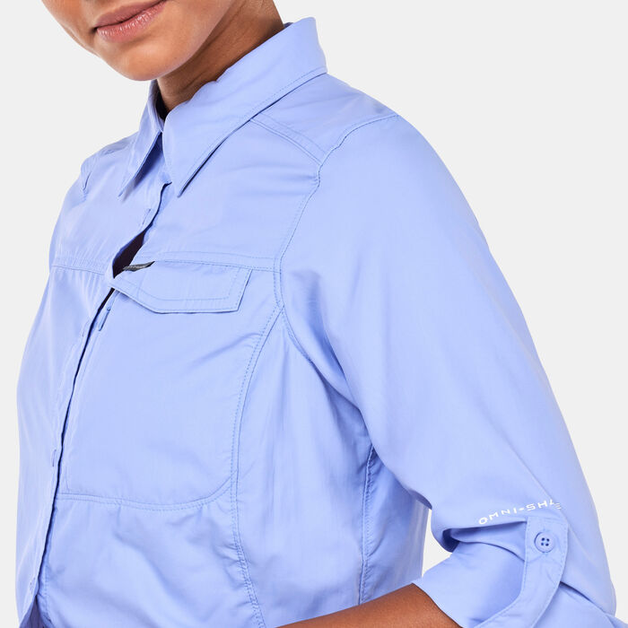 Columbia Women's Silver Ridge 2.0 Long Sleeve Shirt Blue Columbia Women's Silver Ridge 2.0 Long Sleeve Shirt Blue image number 3