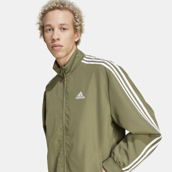 adidas Men's 3-Stripes Woven Track Suit Green adidas Men's 3-Stripes Woven Track Suit Green image number 4