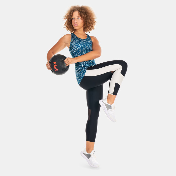 Under Armour Women's HeatGear® Armour Racer Print Tank Top Green Under Armour Women's HeatGear® Armour Racer Print Tank Top Green image number 2