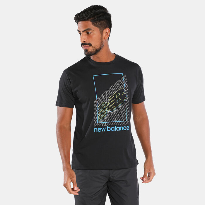 New Balance Men's R.W.T. Graphic Heathertech T-Shirt Black New Balance Men's R.W.T. Graphic Heathertech T-Shirt Black image number 0