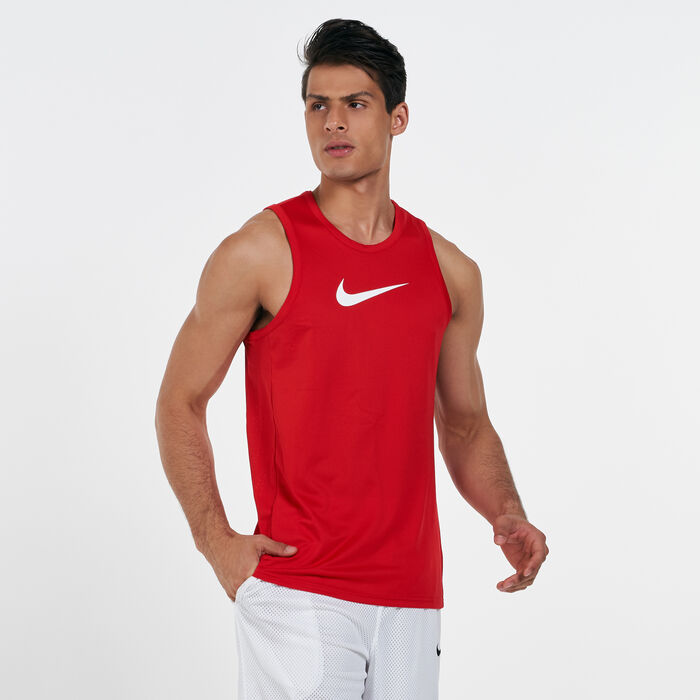 Nike Men's Dri-FIT Crossover Tank Top Red Nike Men's Dri-FIT Crossover Tank Top Red image number 0