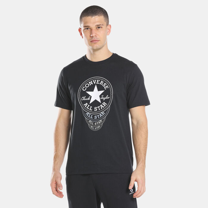 Converse Men's Chuck Patch All-Star Unique Graphic T-Shirt Black Converse Men's Chuck Patch All-Star Unique Graphic T-Shirt Black image number 0