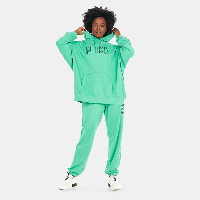 Nike Women's Sportswear Fleece Oversized Pullover Hoodie Green Nike Women's Sportswear Fleece Oversized Pullover Hoodie Green image number 2