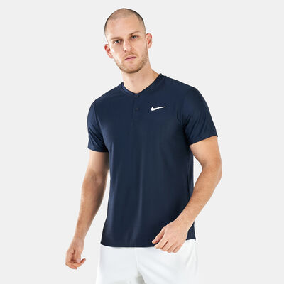 Nike Men's Court Dri-FIT Advantage Tennis Polo Shirt Blue Nike Men's Court Dri-FIT Advantage Tennis Polo Shirt Blue