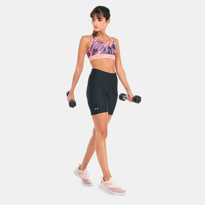 Under Armour Women's Armour Medium Support Printed Sports Bra Pink Under Armour Women's Armour Medium Support Printed Sports Bra Pink image number 2