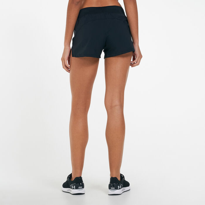 Under Armour Women's Launch SW ''Go All Day'' 3-Inch Shorts Black Under Armour Women's Launch SW ''Go All Day'' 3-Inch Shorts Black image number 1