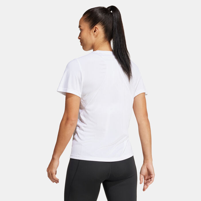 adidas Women's AEROREADY Designed for Training Graphic T-Shirt White image number 1