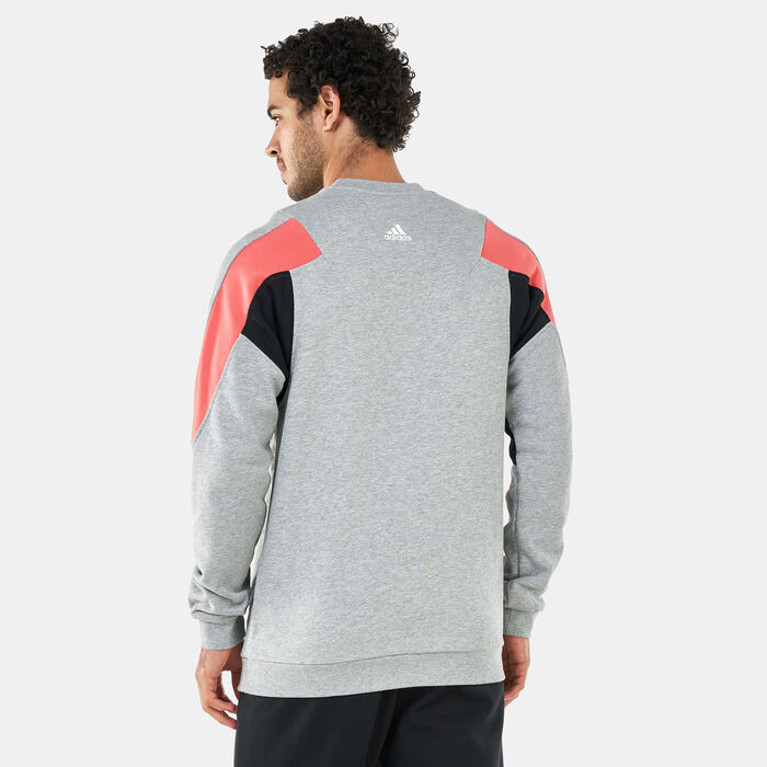 adidas Men's Studio Lounge Graphic Sweatshirt Brown adidas Men's Studio Lounge Graphic Sweatshirt Brown image number 1