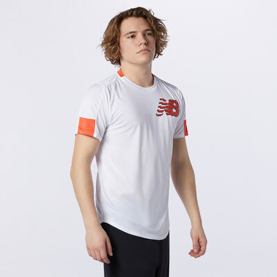 New Balance Men's Printed Fast Flight T-Shirt White