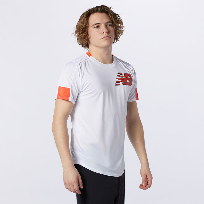New Balance Men's Printed Fast Flight T-Shirt White image number 0