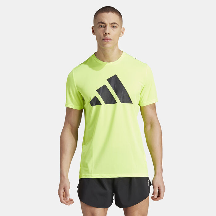 adidas Men's Run It Badge of Sport T-Shirt Green adidas Men's Run It Badge of Sport T-Shirt Green image number 0