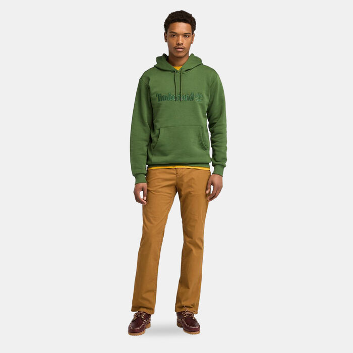 Timberland Men's Embroidery Tonal Hoodie Green Timberland Men's Embroidery Tonal Hoodie Green image number 2
