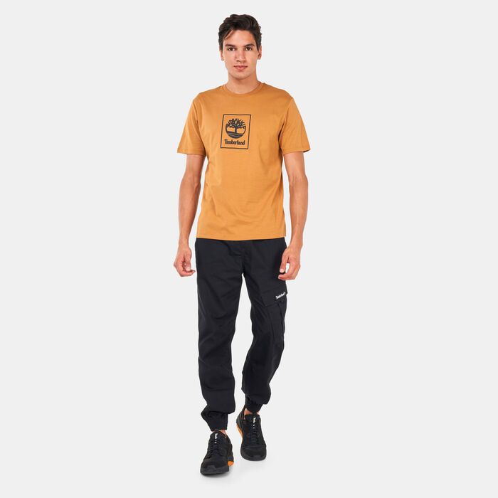 Timberland Men's Stack Logo Print T-Shirt yellow Timberland Men's Stack Logo Print T-Shirt yellow image number 2