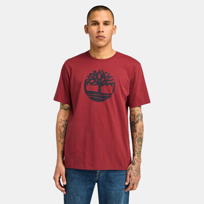 Timberland Men's Kennebec River Tree Logo T-Shirt Red