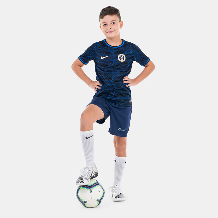 Nike Kids' Dri-FIT Academy Football Shorts Blue Nike Kids' Dri-FIT Academy Football Shorts Blue image number 2