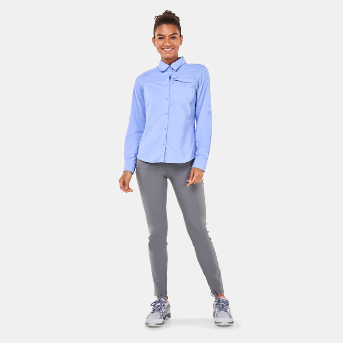 Columbia Women's Silver Ridge 2.0 Long Sleeve Shirt Blue Columbia Women's Silver Ridge 2.0 Long Sleeve Shirt Blue image number 2