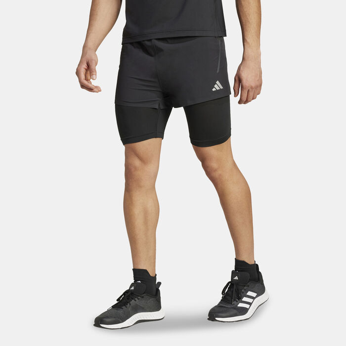 adidas Men's Two-in-One HIIT Training Shorts Black image number 0