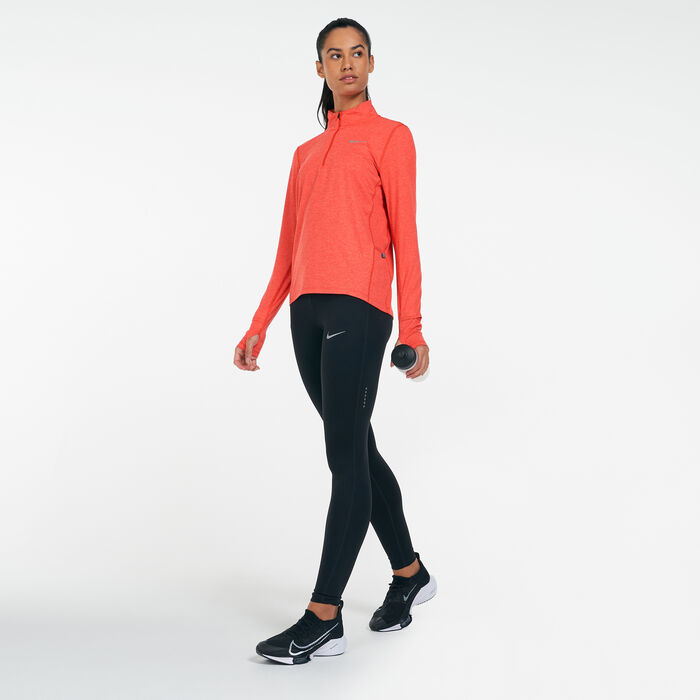 Nike Women's Element Half-Zip Hoodie Red Nike Women's Element Half-Zip Hoodie Red image number 2
