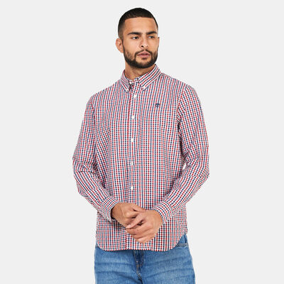 Timberland Men's Elevated Seersucker Gingham Shirt Blue Timberland Men's Elevated Seersucker Gingham Shirt Blue