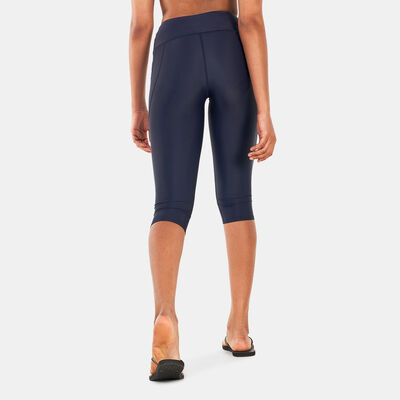 Speedo Womens' Logo 3/4 Swimming Leggings Blue Speedo Womens' Logo 3/4 Swimming Leggings Blue