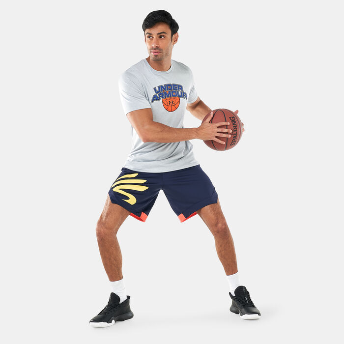 Under Armour Men's Curry Splash Shorts Blue image number 2