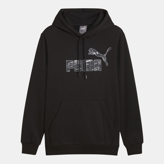PUMA Men's Essentials+ Camo Hoodie Black PUMA Men's Essentials+ Camo Hoodie Black image number 0