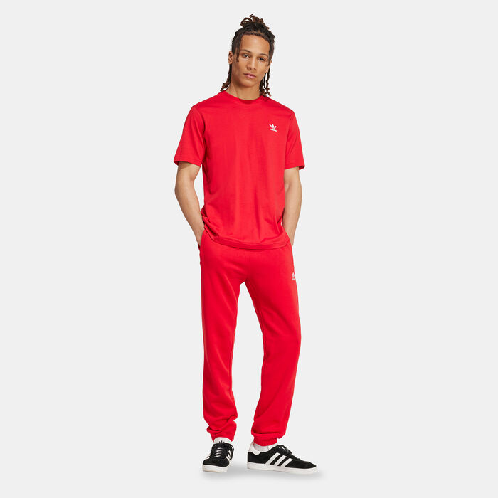 adidas Originals Men's Trefoil Essentials T-Shirt Red adidas Originals Men's Trefoil Essentials T-Shirt Red image number 2