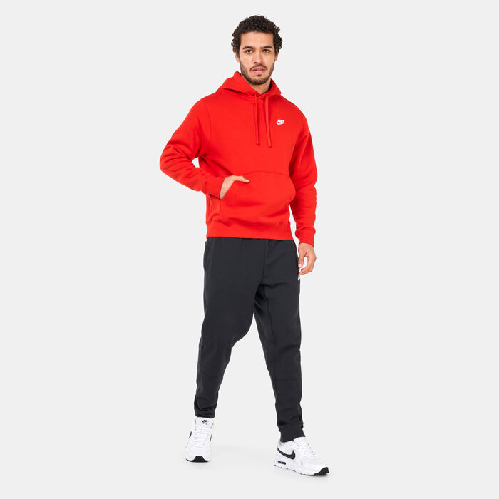 Nike Men's Sportswear Club Hoodie Red Nike Men's Sportswear Club Hoodie Red image number 2
