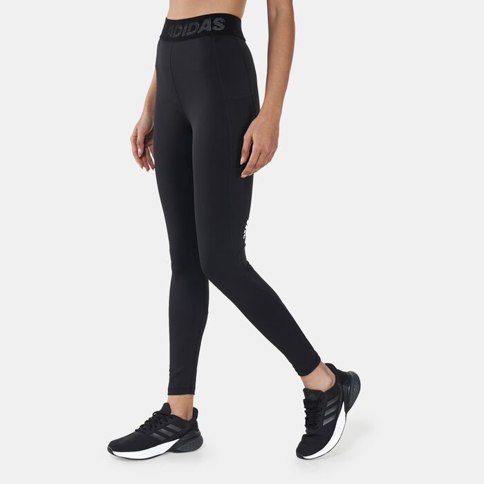adidas Women's Techfit Badge Of Sport Leggings Black adidas Women's Techfit Badge Of Sport Leggings Black image number 0