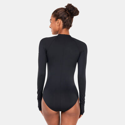 Nike Swim Women's Swim Adventure Long Sleeve One-Piece Swimsuit Black