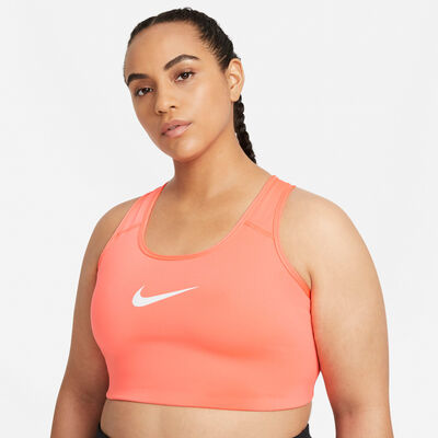 Nike Women's Swoosh Sports Bra (Plus Size) Orange
