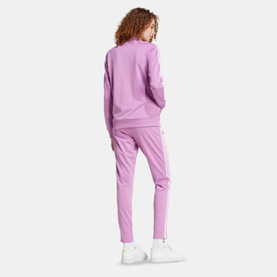 adidas Women's Essentials 3-Stripes Tracksuit Purple