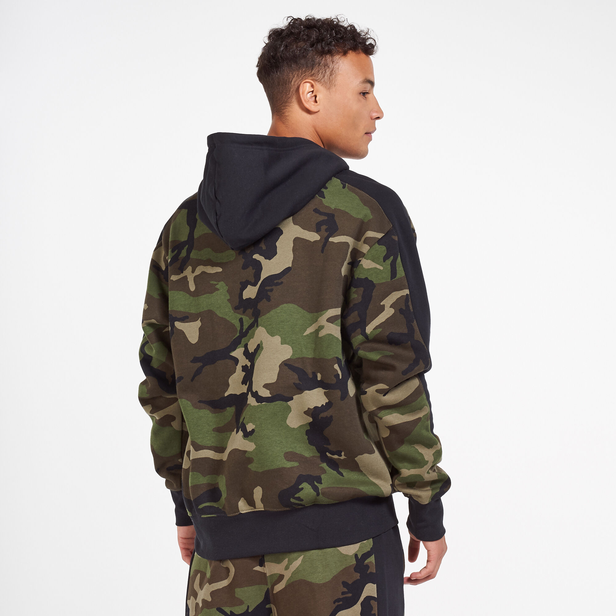 Buy Jordan Men s Classics Camo Over The Head Hoodie Green in Qatar
