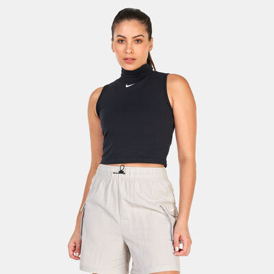 Nike Women's Sportswear Collection Essentials Mock Top Black