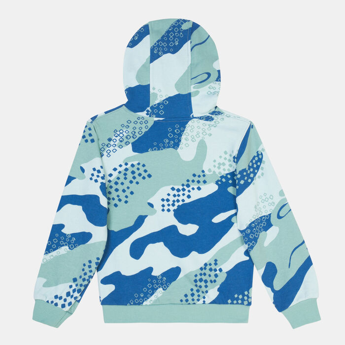 Nike Kids' Seasonal Camo Graphic Pullover Hoodie (Younger Kids) Green Nike Kids' Seasonal Camo Graphic Pullover Hoodie (Younger Kids) Green image number 1
