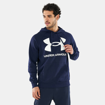 Under Armour Men's UA Rival Fleece Big Logo Pullover Hoodie Blue