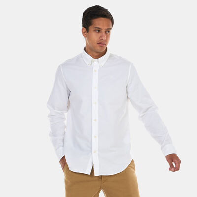 Timberland Men's Oxford Long-Sleeve Shirt White Timberland Men's Oxford Long-Sleeve Shirt White
