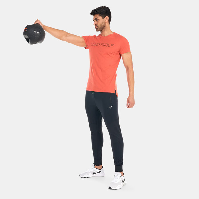 SQUATWOLF Men's Logo Training T-Shirt Orange SQUATWOLF Men's Logo Training T-Shirt Orange image number 2