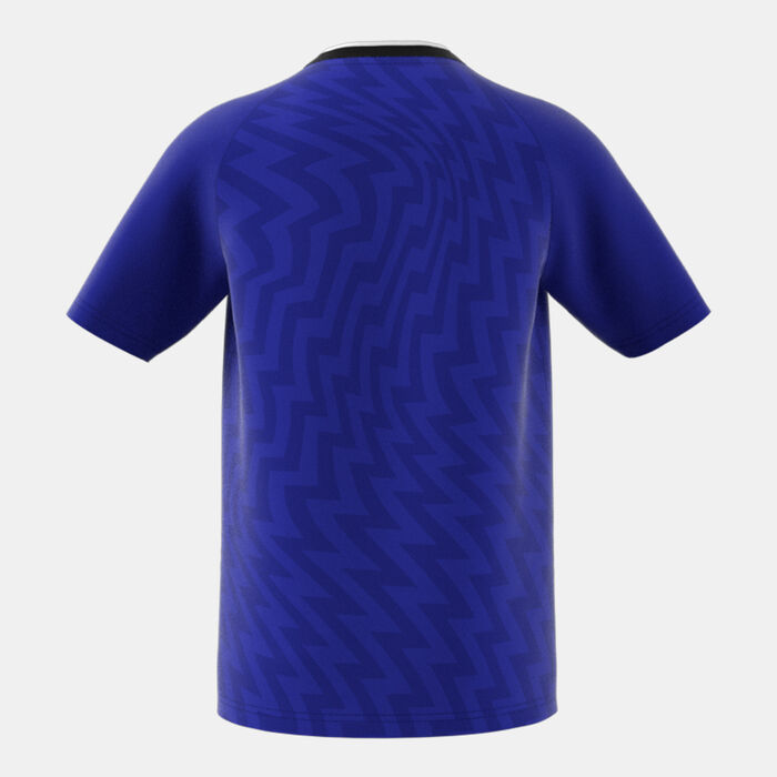 adidas Kids' Football-Inspired Predator Jersey Blue adidas Kids' Football-Inspired Predator Jersey Blue image number 1