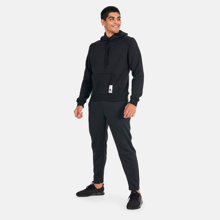 adidas Men's Lounge Fleece Hoodie Black adidas Men's Lounge Fleece Hoodie Black image number 2