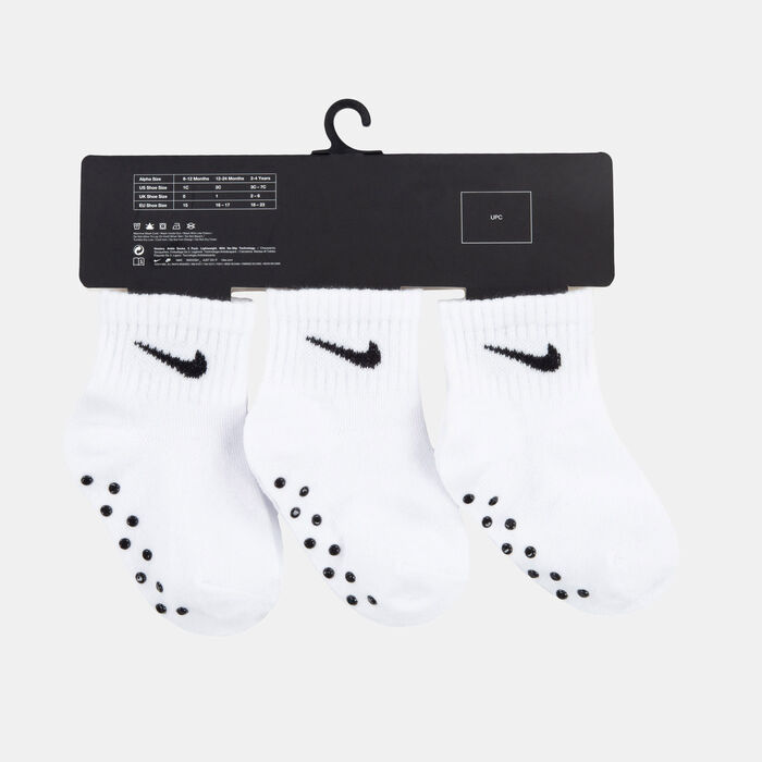 Nike Kids' No-Slip Gripper Ankle Socks (3 Pack) Multi Nike Kids' No-Slip Gripper Ankle Socks (3 Pack) Multi image number 3