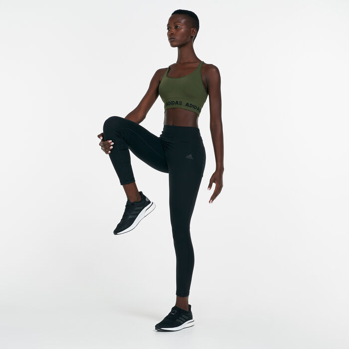 adidas Women's Training Aeroknit Bra Blue adidas Women's Training Aeroknit Bra Blue image number 2